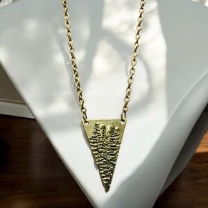 Triangle forest pendant necklace